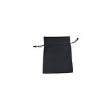 Sachet coton noir 9 x 12 cm avec cordon de serrage - Paquet de 10