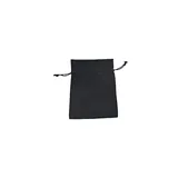 Sachet coton noir 9 x 12 cm avec cordon de serrage - Paquet de 10