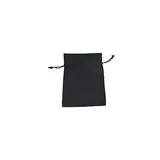 Sachet coton noir 9 x 12 cm avec cordon de serrage - Paquet de 10