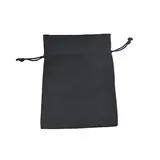 Sachet coton noir 12 x 17 cm avec cordon de serrage - Paquet de 10