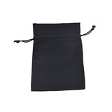 Sachet coton noir 17 x 24 cm avec cordon de serrage - Paquet de 10