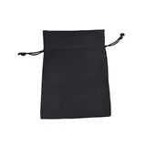 Sachet coton noir 17 x 24 cm avec cordon de serrage - Paquet de 10