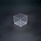 Cube de présentation transparent PMMA 12 x 12 x 10 cm - Cube plexi - Cube acrylique