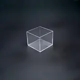 Cube de présentation transparent PMMA 12 x 12 x 10 cm - Cube plexi - Cube acrylique