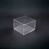 Cube de présentation transparent PMMA 15 x 15 x 10 cm - Cube plexi - Cube acrylique