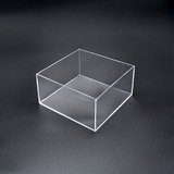 Bloc de présentation transparent PMMA 20 x 20 x 10 cm - Bloc plexi - Bloc acrylique