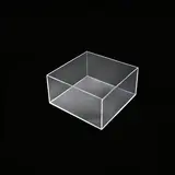Bloc de présentation transparent PMMA 20 x 20 x 10 cm - Bloc plexi - Bloc acrylique