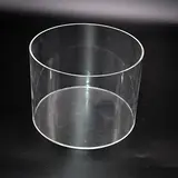 Bac de présentation rond PMMA ø 20 x H 15 cm - Vitrine tube plexi - Bac cylindrique