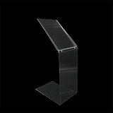 Porte-visuel sur pied Z / Présentoir visuel Z A4 vertical, plexiglas transparent H 60 cm