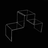 Présentoir escalier 3 marches acrylique transparent 30 x 19 x 10 cm