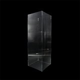 Bac soldeur plexi transparent avec 2 porte-affiches 30x30x90 cm - Bac à fouille