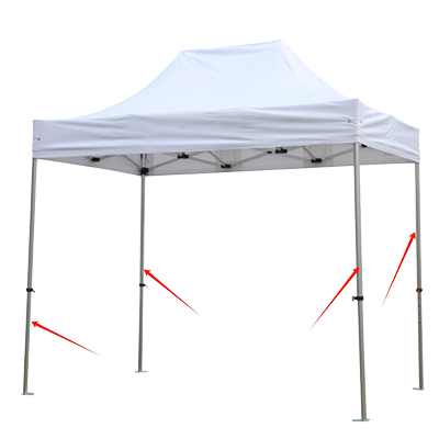Structure de tente pliante 2x3 m aluminium 4 pieds hexagonaux - Tentes, barnums