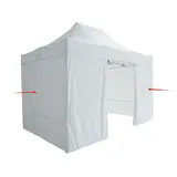 Lot complet murs pour tente pliante 300x200 cm - blanc - 300 g/m²