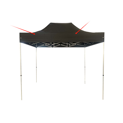 Bâche de toit pour tente pliante 300x200 cm - noir - 300 g/m² - Tentes, barnums