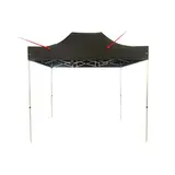 Bâche de toit pour tente pliante 300x200 cm - noir - 300 g/m²