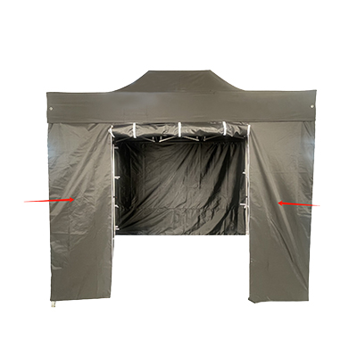 Lot complet murs pour tente pliante 300x200 cm - noir - 300 g/m²