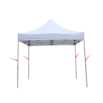 Structure de tente pliante 3x3m aluminium 4 pieds hexagonaux - Tentes, barnums
