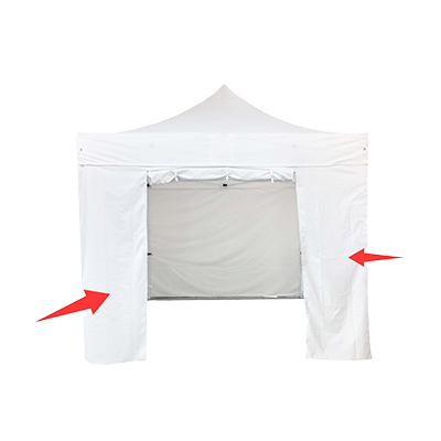 Lot complet murs pour tente pliante 300x300 cm - blanc - 300 g/m² - Tentes, barnums