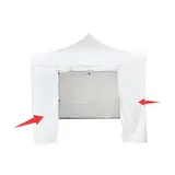 Lot complet murs pour tente pliante 300x300 cm - blanc - 300 g/m²