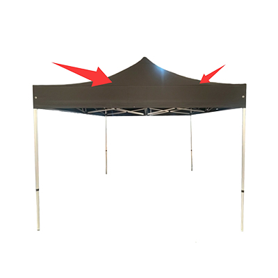 Bâche de toit pour tente pliante 300x300 cm - noir - 300 g/m² - Tentes, barnums