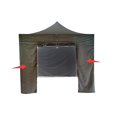 Lot complet murs pour tente pliante 300x300 cm - noir - 300 g/m² - Tentes, barnums