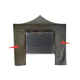 Lot complet murs pour tente pliante 300x300 cm - noir - 300 g/m²