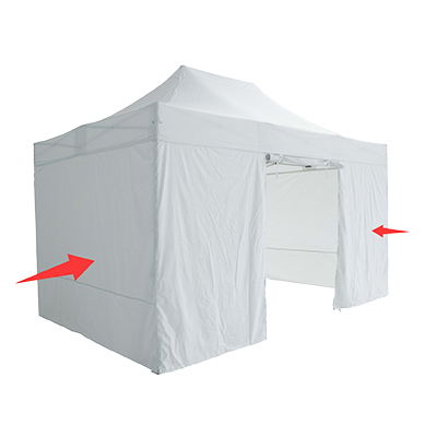 Lot complet murs pour tente pliante 300x450 cm - blanc - 300 g/m² - Tentes, barnums