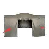 Lot complet murs pour tente pliante 300x450 cm - noir - 300 g/m²