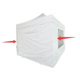 Lot complet mur pour tente pliante 300 x 200 m – blanc - 300 g/m² - polyester