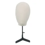 Tête femme vintage lin / fibre de verre H 38 cm - Lin