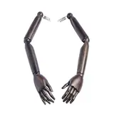 Bras homme articulés en bois pour mannequin et buste - Brun