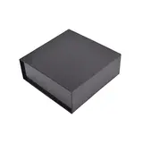 Boîtes cadeaux aimantées - noir brillant - 16 x 16 x 6 cm – Paquet de 5