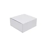 Boîte cadeau carton pliable blanche 22 x 22 x H 10 cm, 1200g/m² - Paquet de 5