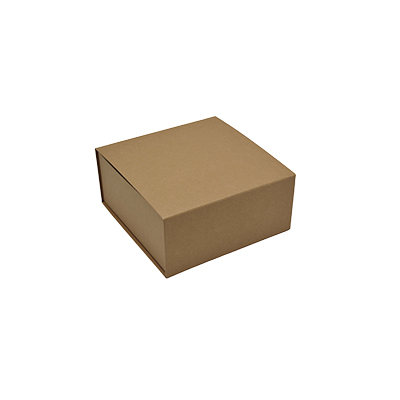 Boîte cadeau carton pliable kraft 22 x 22 x H 10 cm, 1200g/m² – Paquet de 5 - Boites cadeaux carton pliables