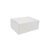 Boîte cadeau pliable blanche à pois or 29x22x12cm – Paquet de 5