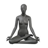 Mannequin femme assise Yoga, finition mate