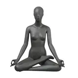 Mannequin femme assise Yoga, finition mate