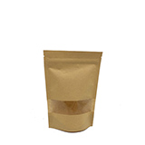 Sachet kraft fermeture par zip 250 ml 12 + 4 x H 20 cm - Paquet de 50