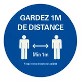 Adhésif sol Gardez 1m de distance