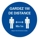 Adhésif sol Gardez 1m de distance