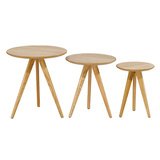 Tables en bois rondes - Tables de présentation