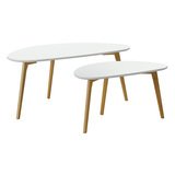 Tables en bois ovales - Tables de présentation