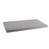 Tablette tôle monobloc - Ligne Store gris métallisé pas de 25 mm