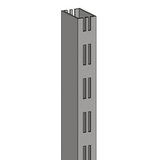Montant 2 faces double perforation - Ligne Store gris métallisé pas de 25 mm