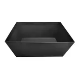 Corbeille carton carrée noir 20 x 16,5 x 7,5 cm, paquet de 10
