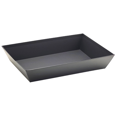 Corbeille carton rectangulaire noir 27 x 20 x 5 cm, paquet de 10