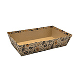 Corbeille carton rectangle Bière 33x20x7.5 cm - brun / orange / noir - Fête des pères