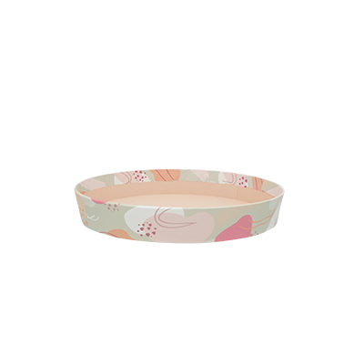 Corbeille carton ronde Beauté ø 20,5 x 3 cm beige clair / terracotta, paquet de 10 - Corbeilles carton