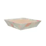 Corbeille carton carrée Beauté 20 x 20 x 5 cm beige clair / terracotta, paquet de 10