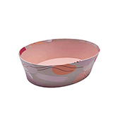Corbeille carton ovale Beauté 26 x 19,3 x 8 cm – beige clair / terracotta - Corbeilles carton